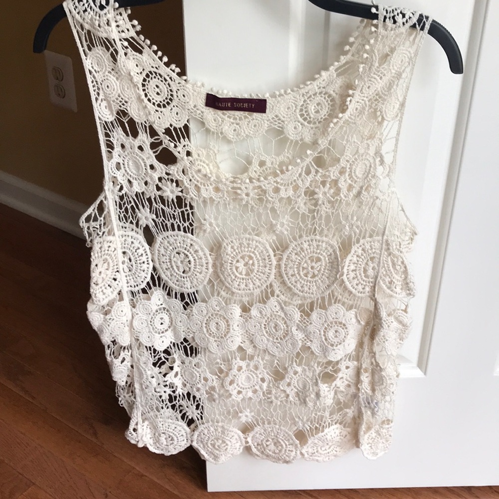 Patterned Cream Tank